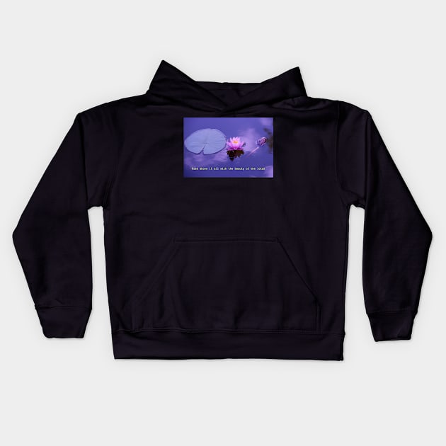 Rise above it all with the beauty of the lotus Kids Hoodie by Casual Wear Co.